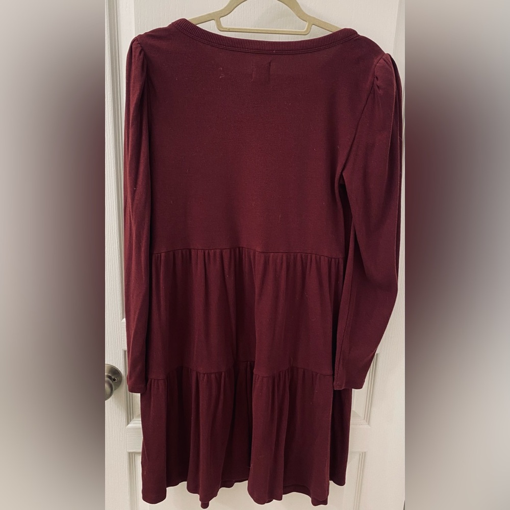 GAP Maroon Ribbed Dress - Picture 2 of 6